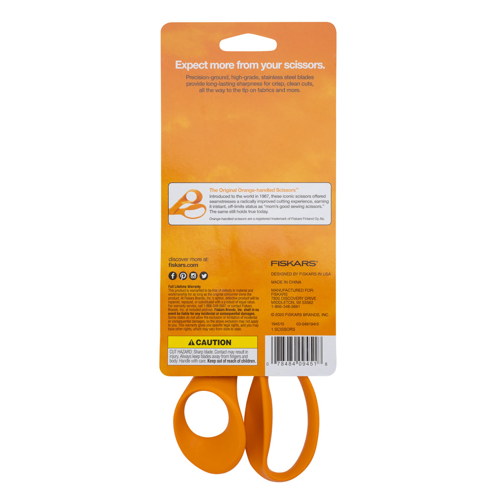 Classic Bent Dressmaker's Scissors by Fiskars - 8" Classic Bent Dressmaker's Scissors by Fiskars - 8"
