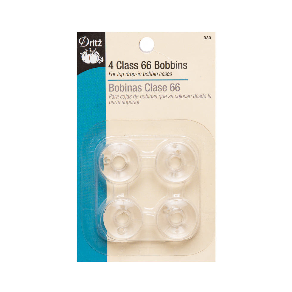 Dritz Class 66 Plastic Bobbins - 4ct
