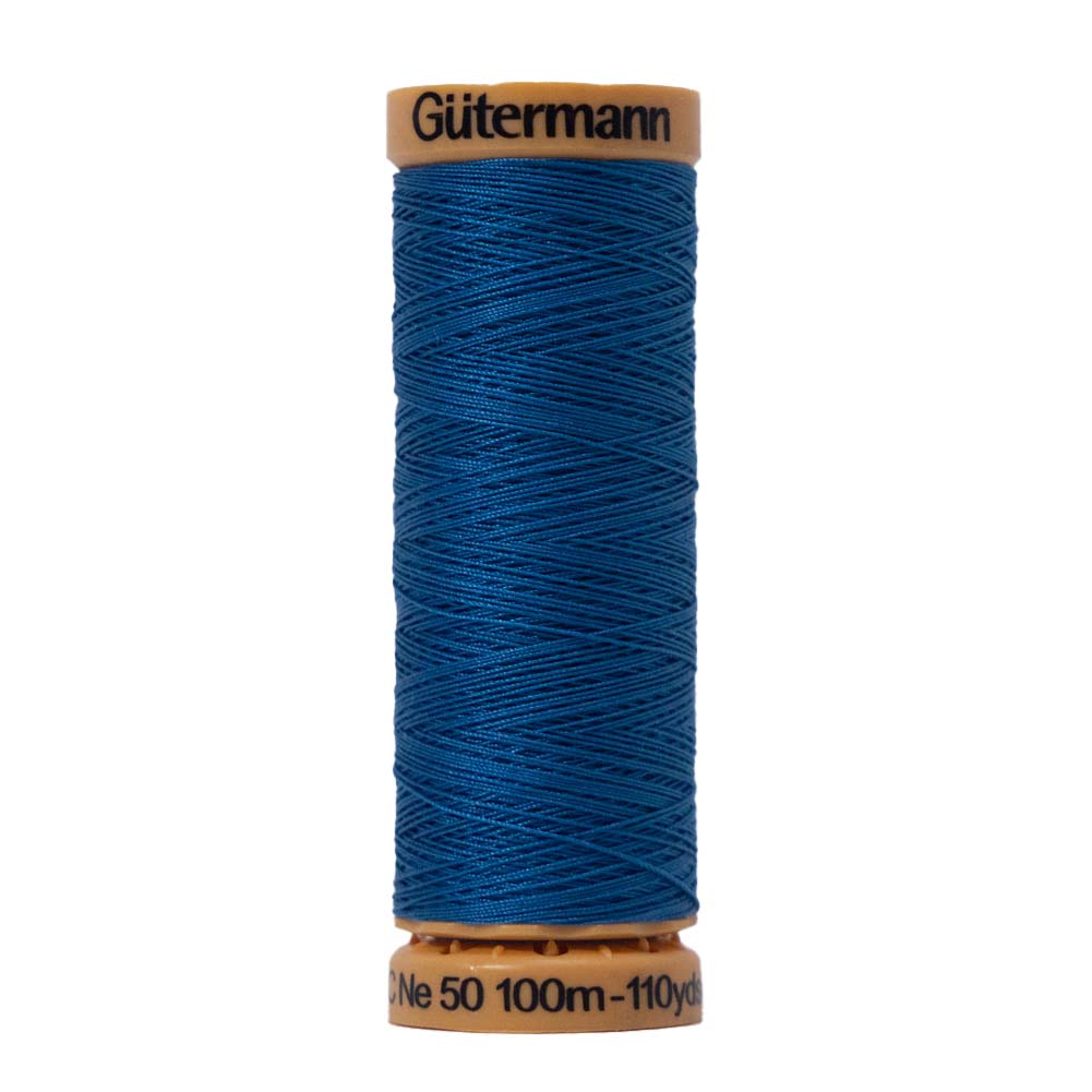 Gutermann Natural Cotton Thread 100m - 7050 Jay Blue Gutermann Natural Cotton Thread 100m - 7050 Jay Blue