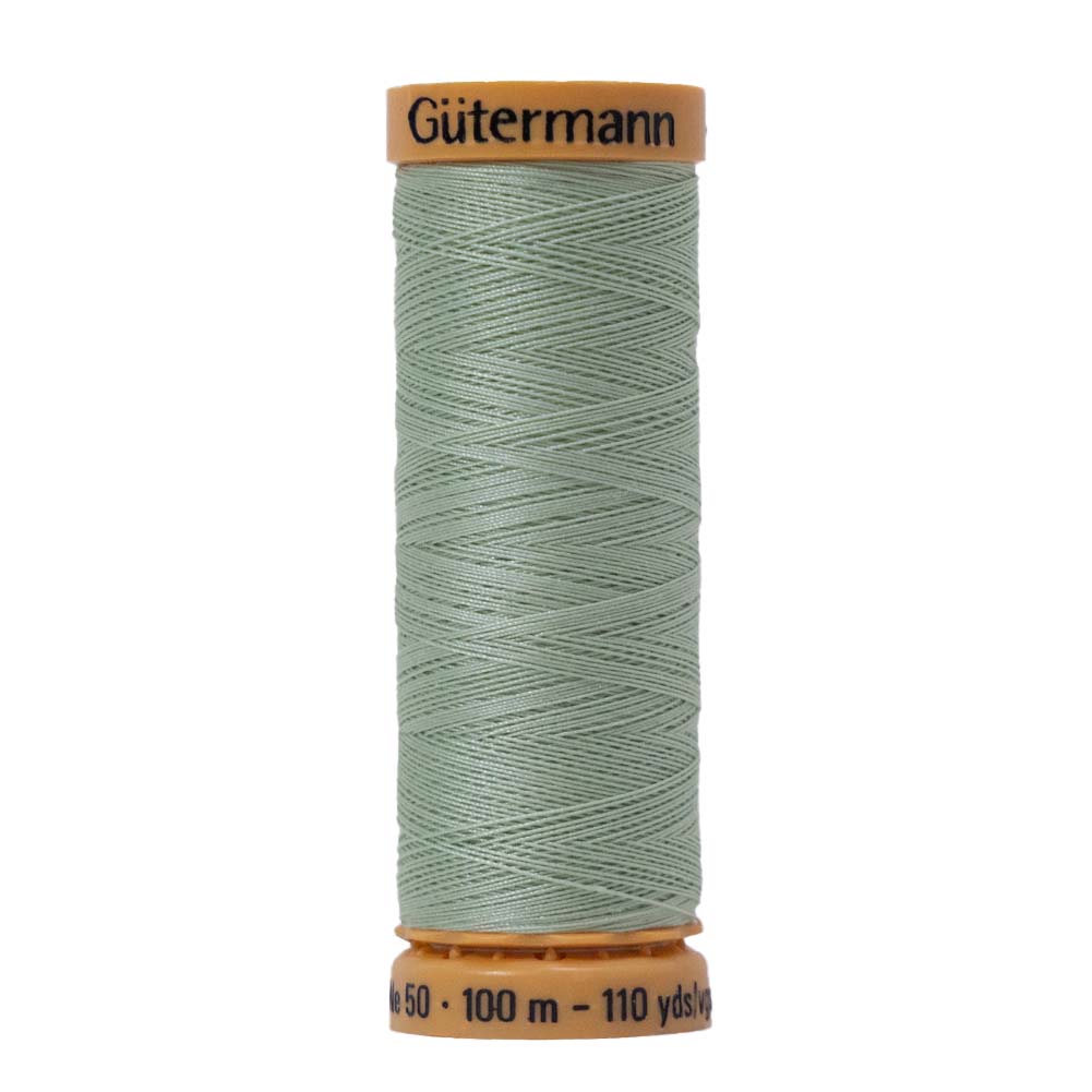 Gutermann Natural Cotton Thread 100m - 7940 Light Silver Green Gutermann Natural Cotton Thread 100m - 7940 Light Silver Green