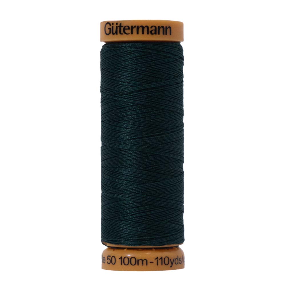Gutermann Natural Cotton Thread 100m - 8100 Black Forest Gutermann Natural Cotton Thread 100m - 8100 Black Forest