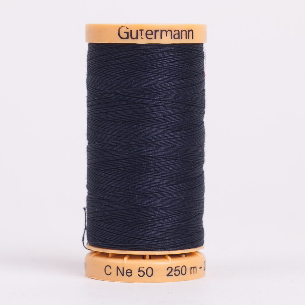Gutermann Natural Cotton Thread 250m - 6210 Charcoal Navy