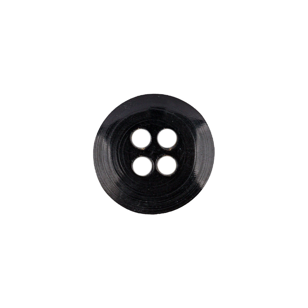 Black Horn Button - 24L/15mm Detail Black Horn Button - 24L/15mm Detail