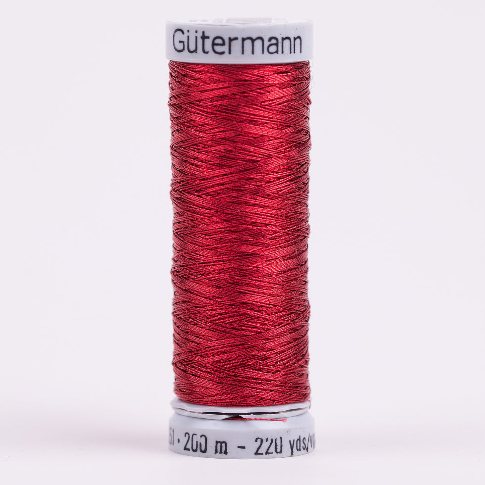 Gutermann Metallic Thread 200m - 247 Cranberry