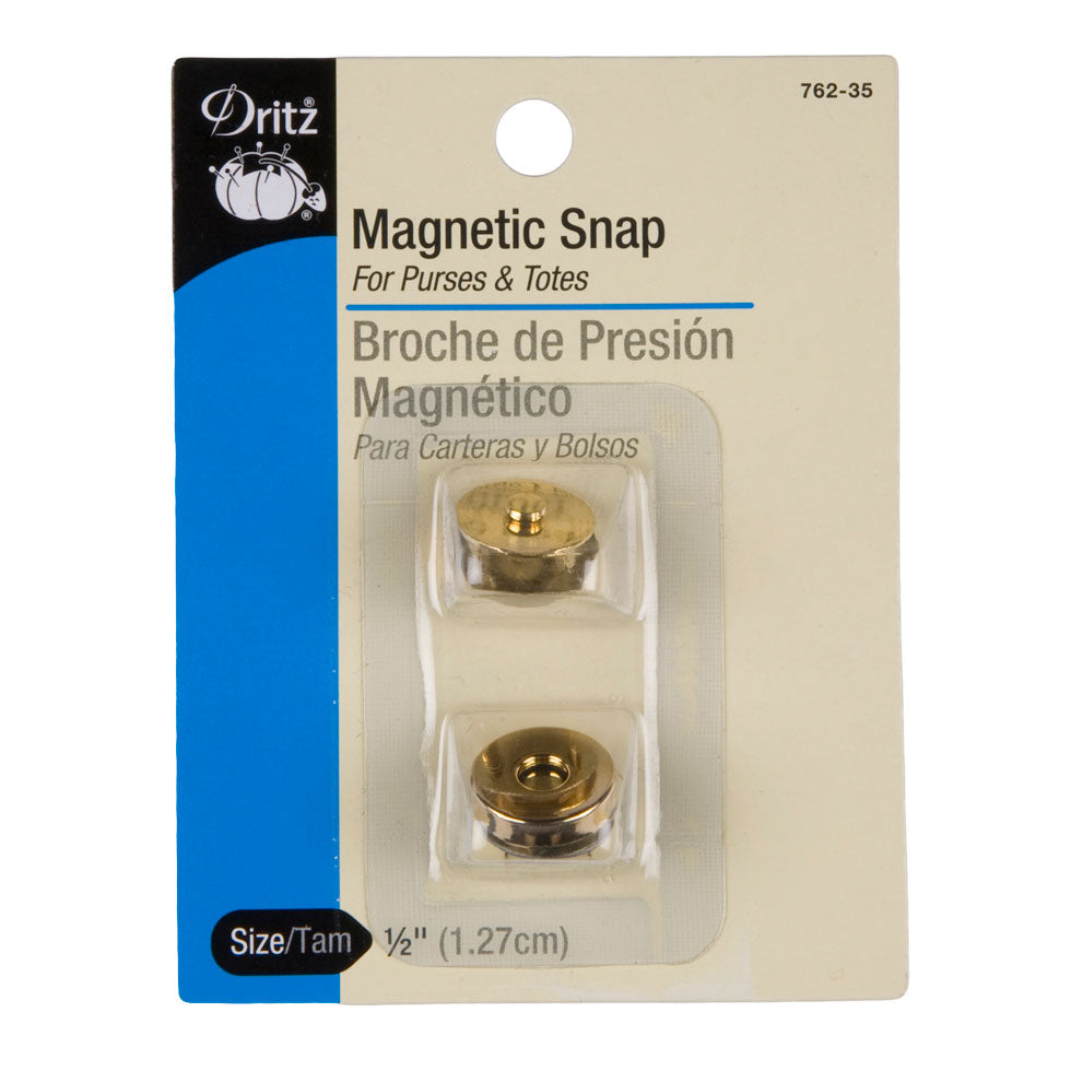 Dritz Gold Magnetic Snaps Size 1/2" - 2ct Dritz Gold Magnetic Snaps Size 1/2" - 2ct