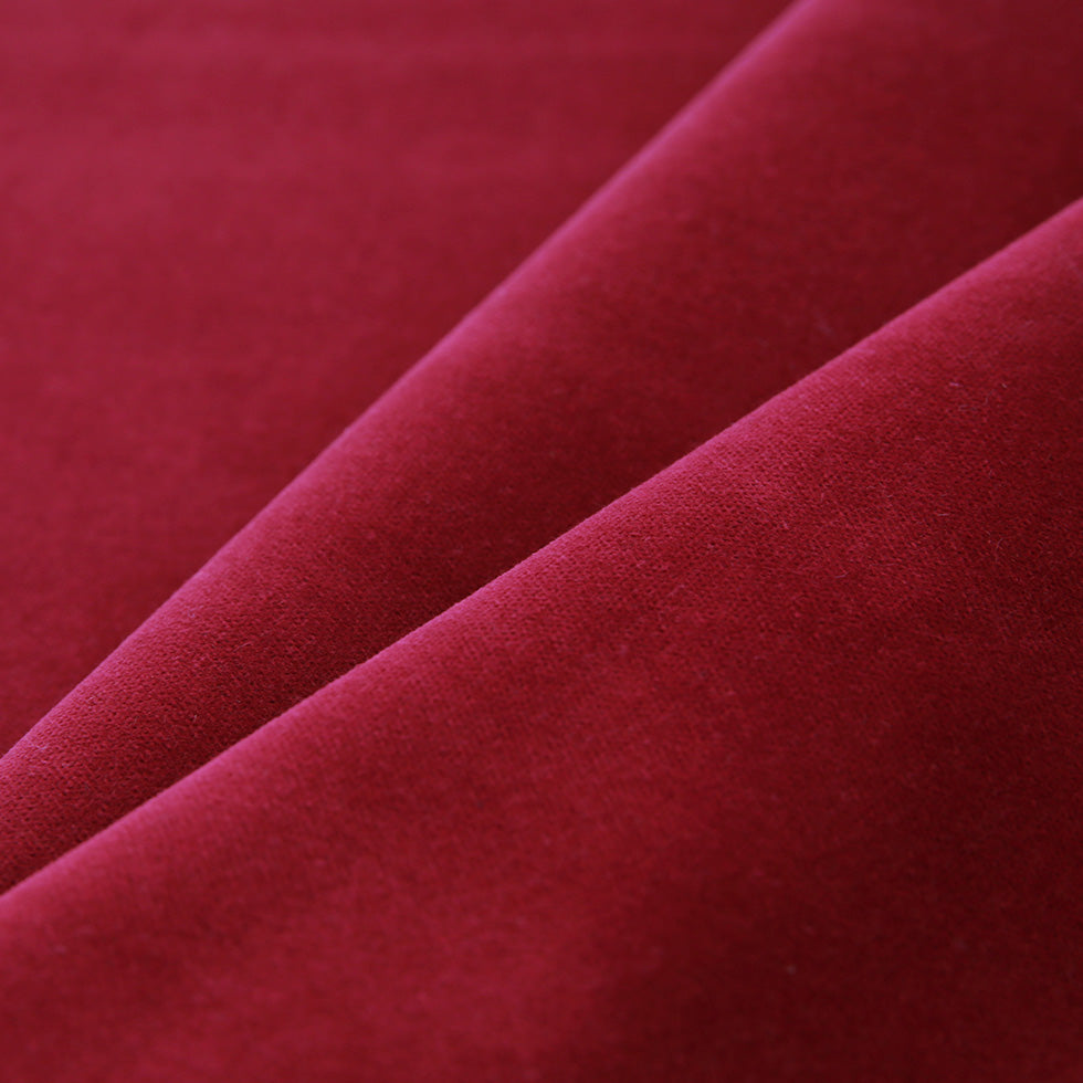 Crimson Solid Cotton Velvet - Folded Crimson Solid Cotton Velvet - Folded