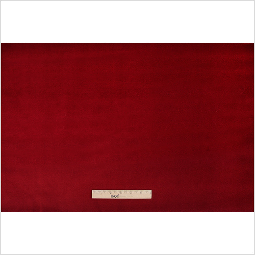 Crimson Solid Cotton Velvet - Full Crimson Solid Cotton Velvet - Full