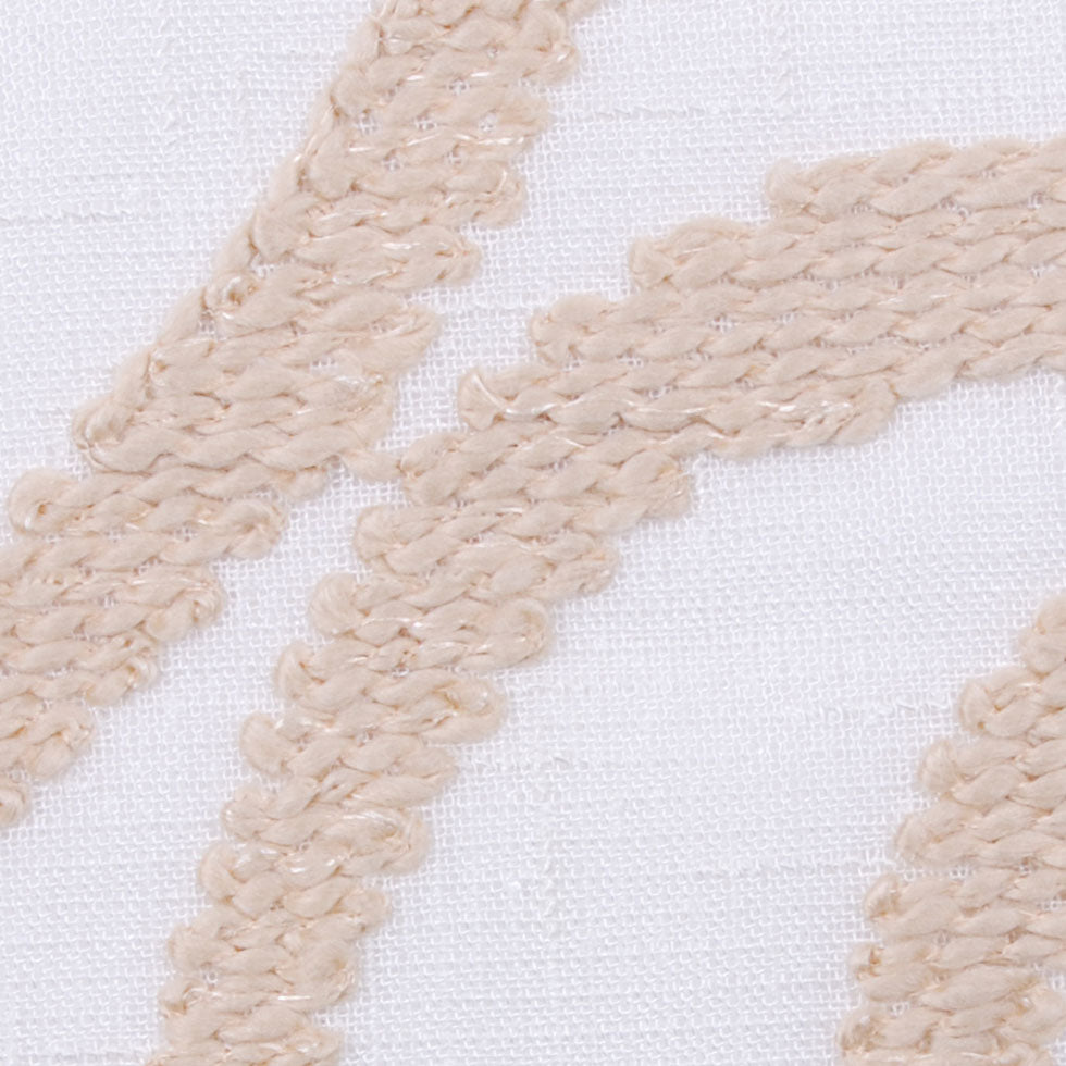Ivory & Beige Embroidery Retro-Chic Sheer Poly Detail Ivory & Beige Embroidery Retro-Chic Sheer Poly Detail