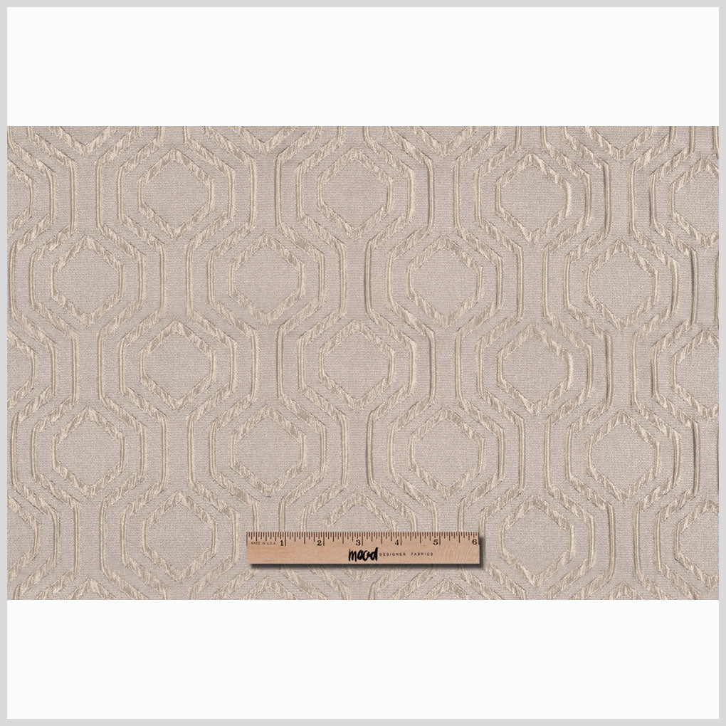 Ivory Geometric Brocade - Full Ivory Geometric Brocade - Full