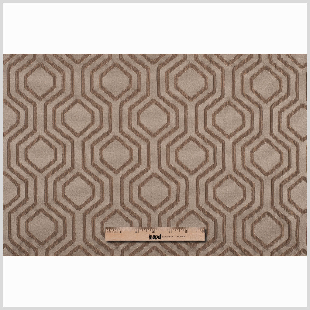 Taupe Geometric Brocade - Full Taupe Geometric Brocade - Full