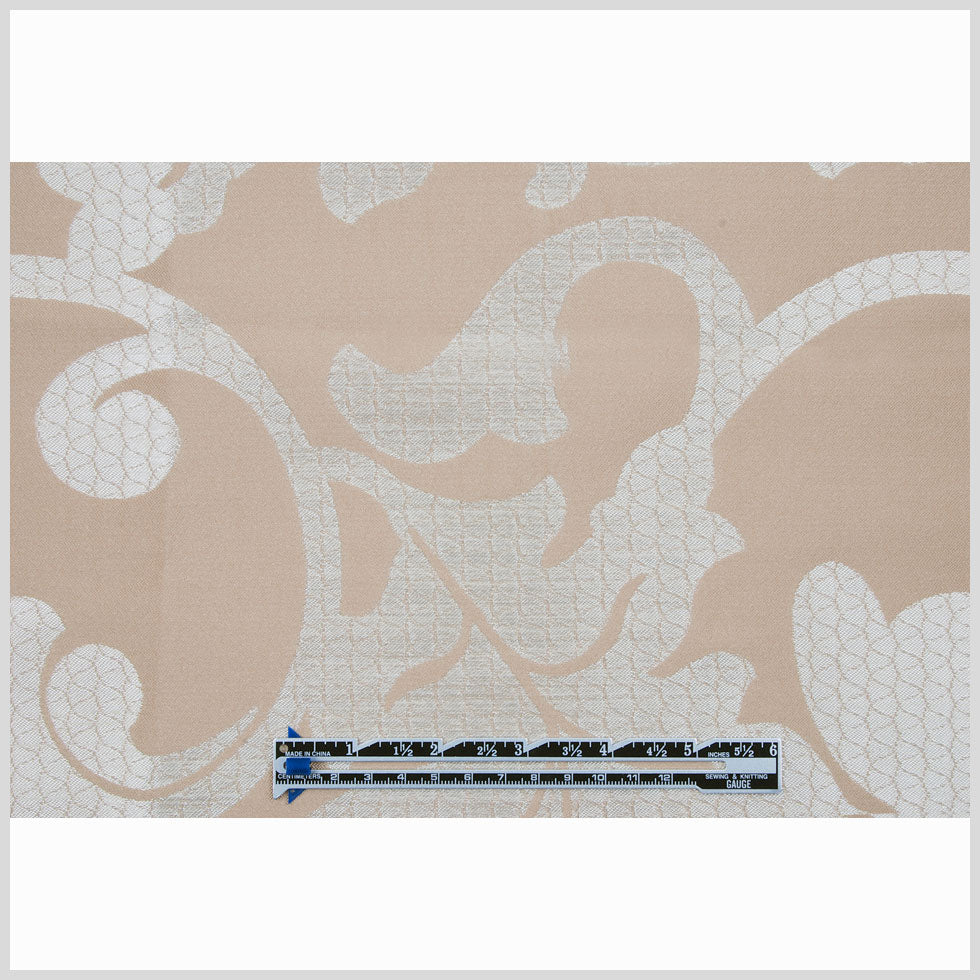 Wheat Damask Floral Poly Full Wheat Damask Floral Poly Full