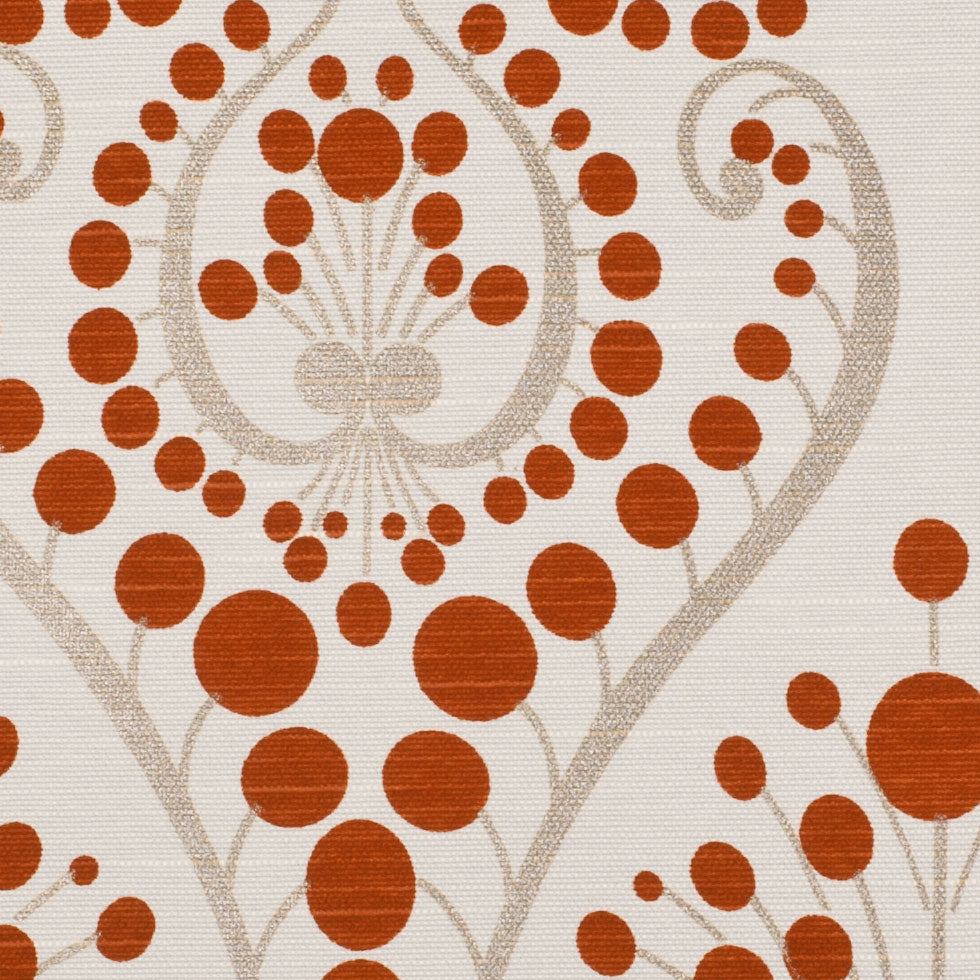 Orange Swirls Cotton Blend - Detail Orange Swirls Cotton Blend - Detail