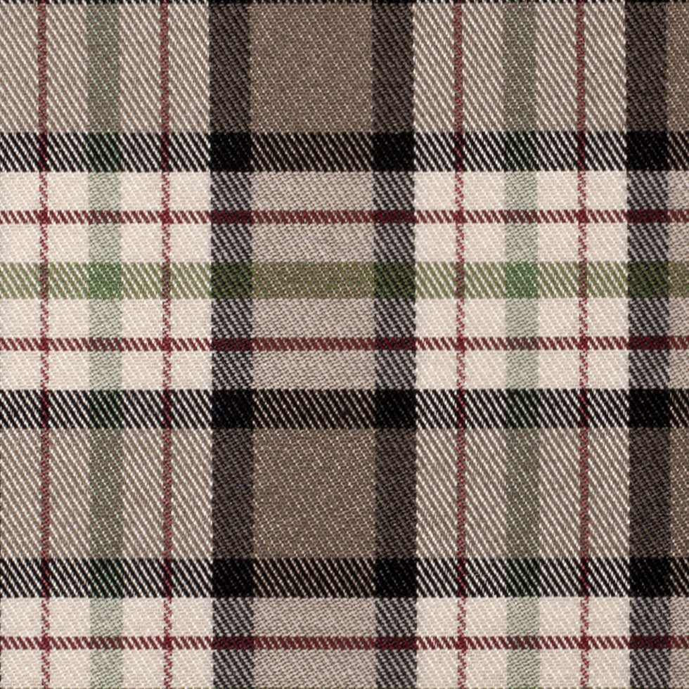 Brown Plaid Cotton Blend Detail Brown Plaid Cotton Blend Detail