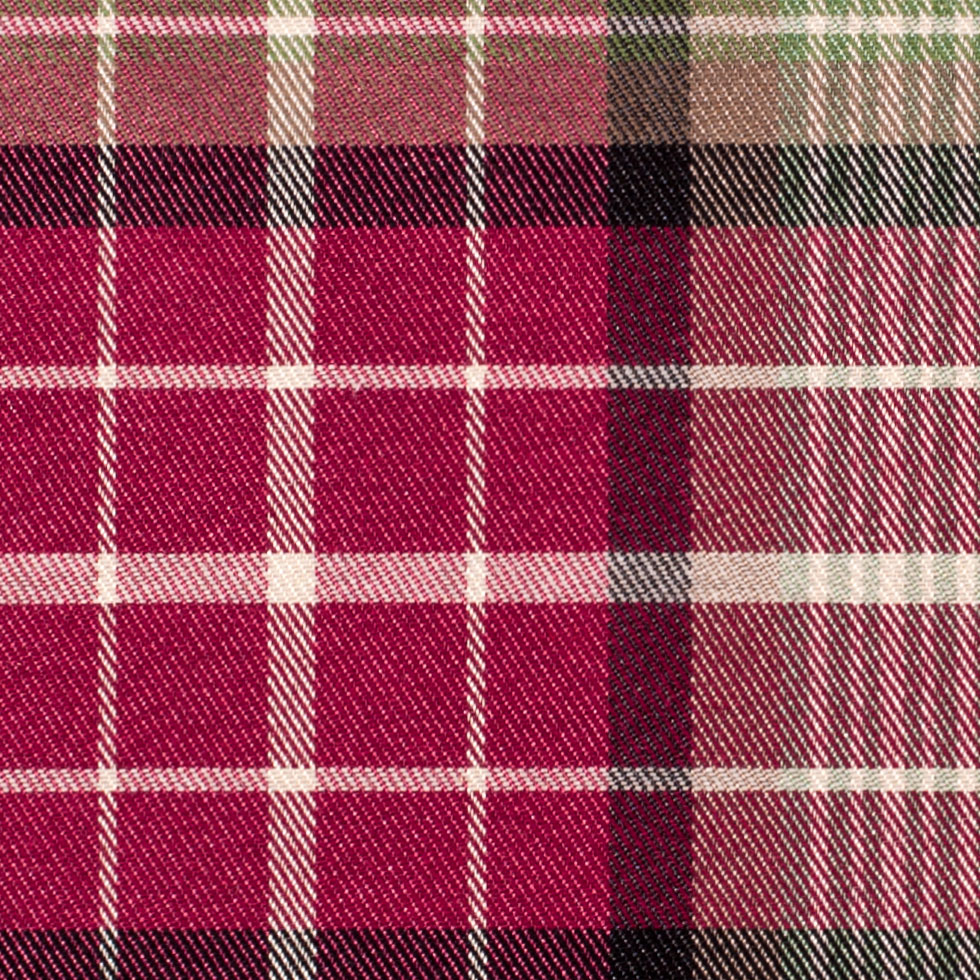 Red Plaid Cotton Blend - Detail Red Plaid Cotton Blend - Detail