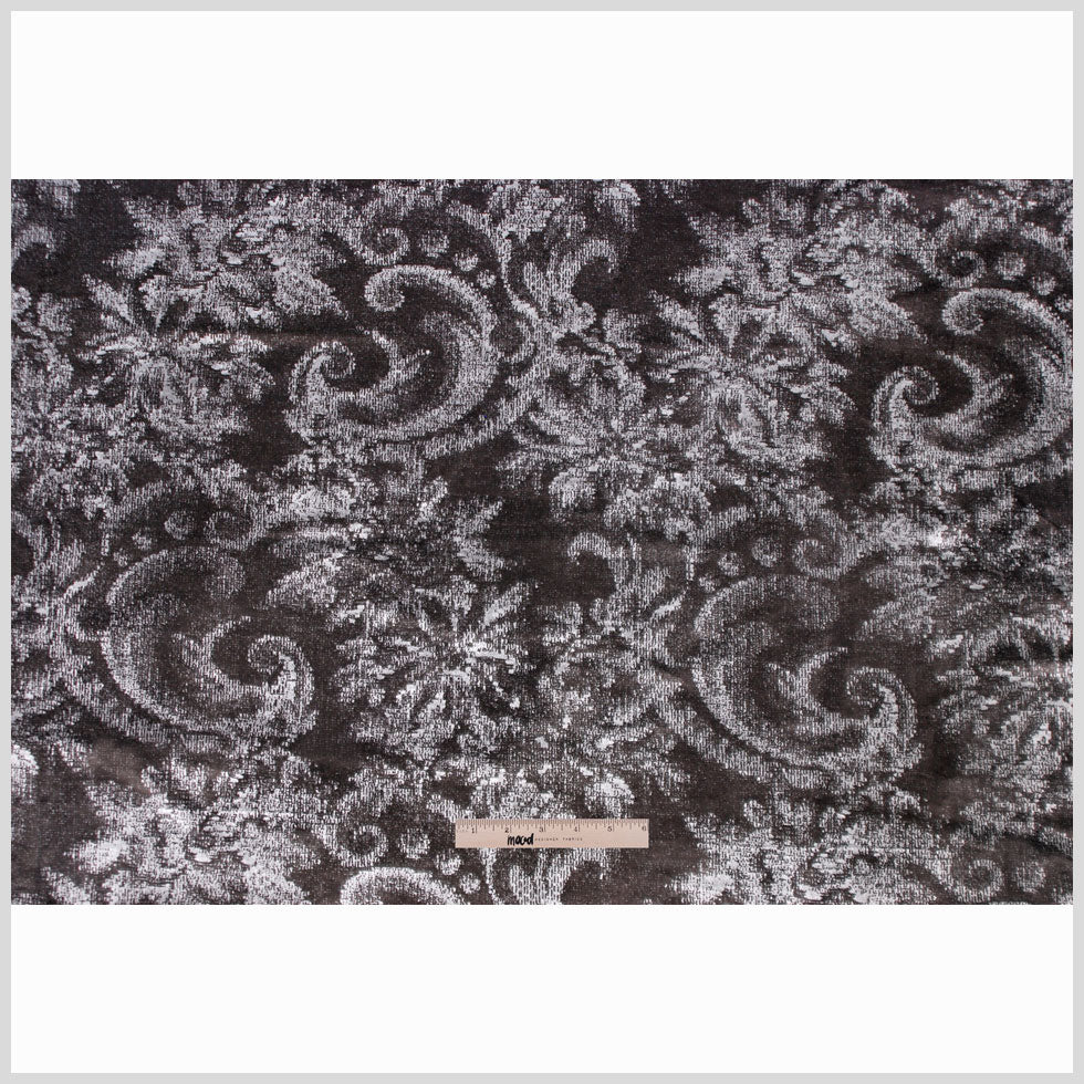 Dark Gray Classical Shimmery Velvet - Full Dark Gray Classical Shimmery Velvet - Full