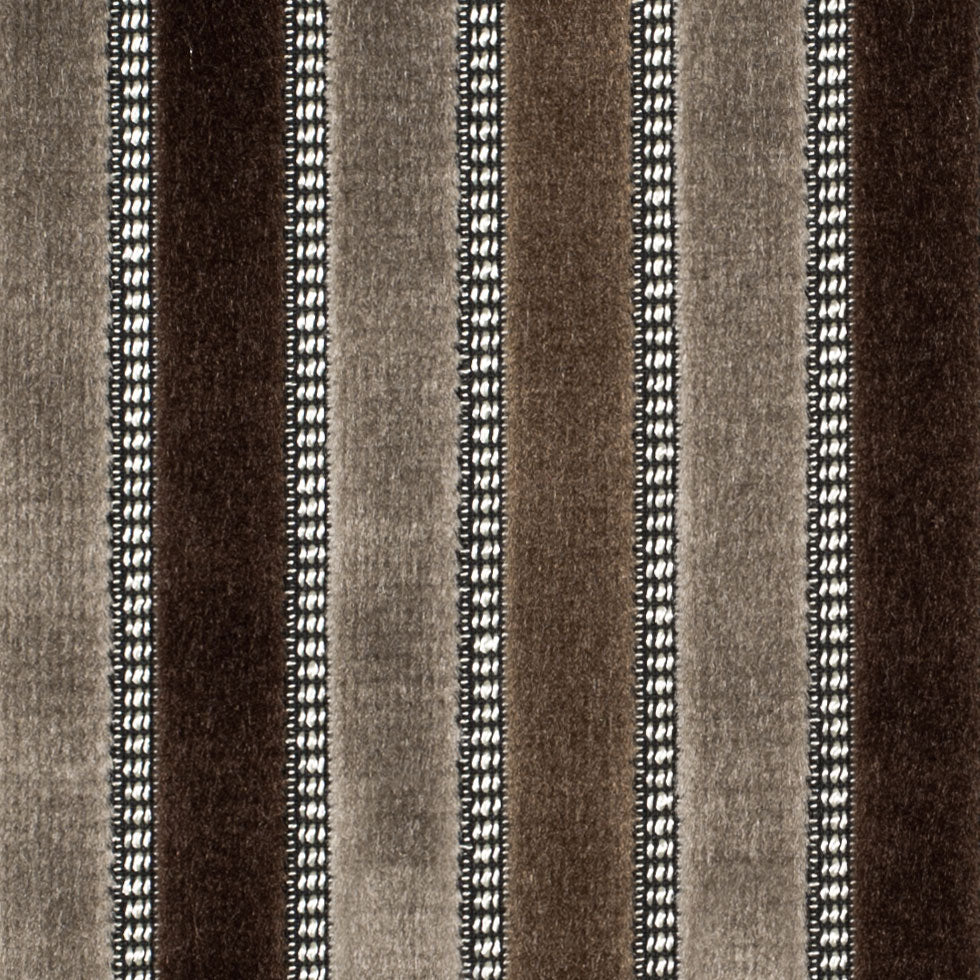 Brown Stripes Channeled Velvet - Detail Brown Stripes Channeled Velvet - Detail