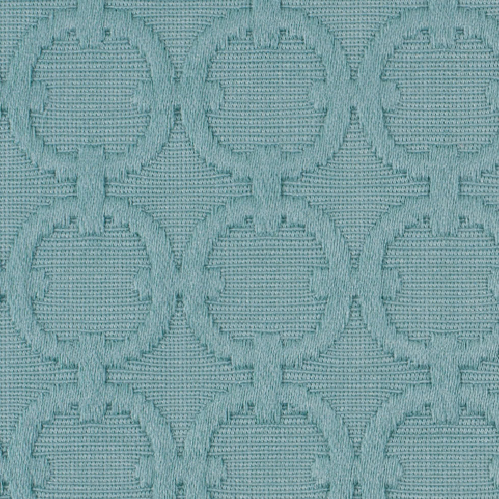 Turquoise Geometric Embroidered Cotton-Poly Woven - Detail Turquoise Geometric Embroidered Cotton-Poly Woven - Detail