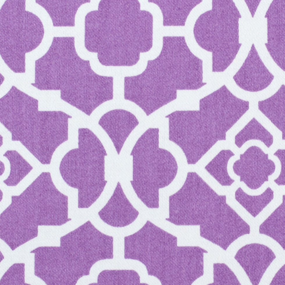 Violet Lattice Printed Cotton Twill Detail Violet Lattice Printed Cotton Twill Detail