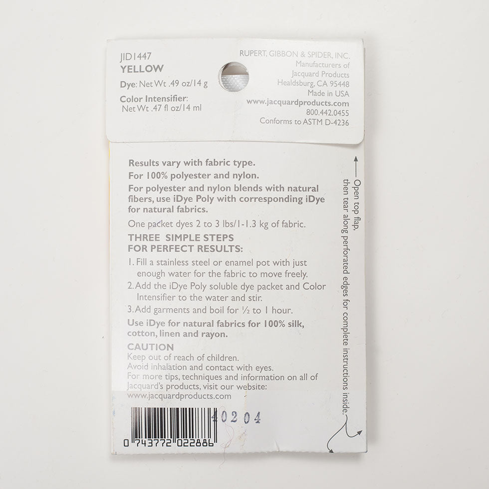 447 Yellow Jacquard iDye Poly - Folded 447 Yellow Jacquard iDye Poly - Folded