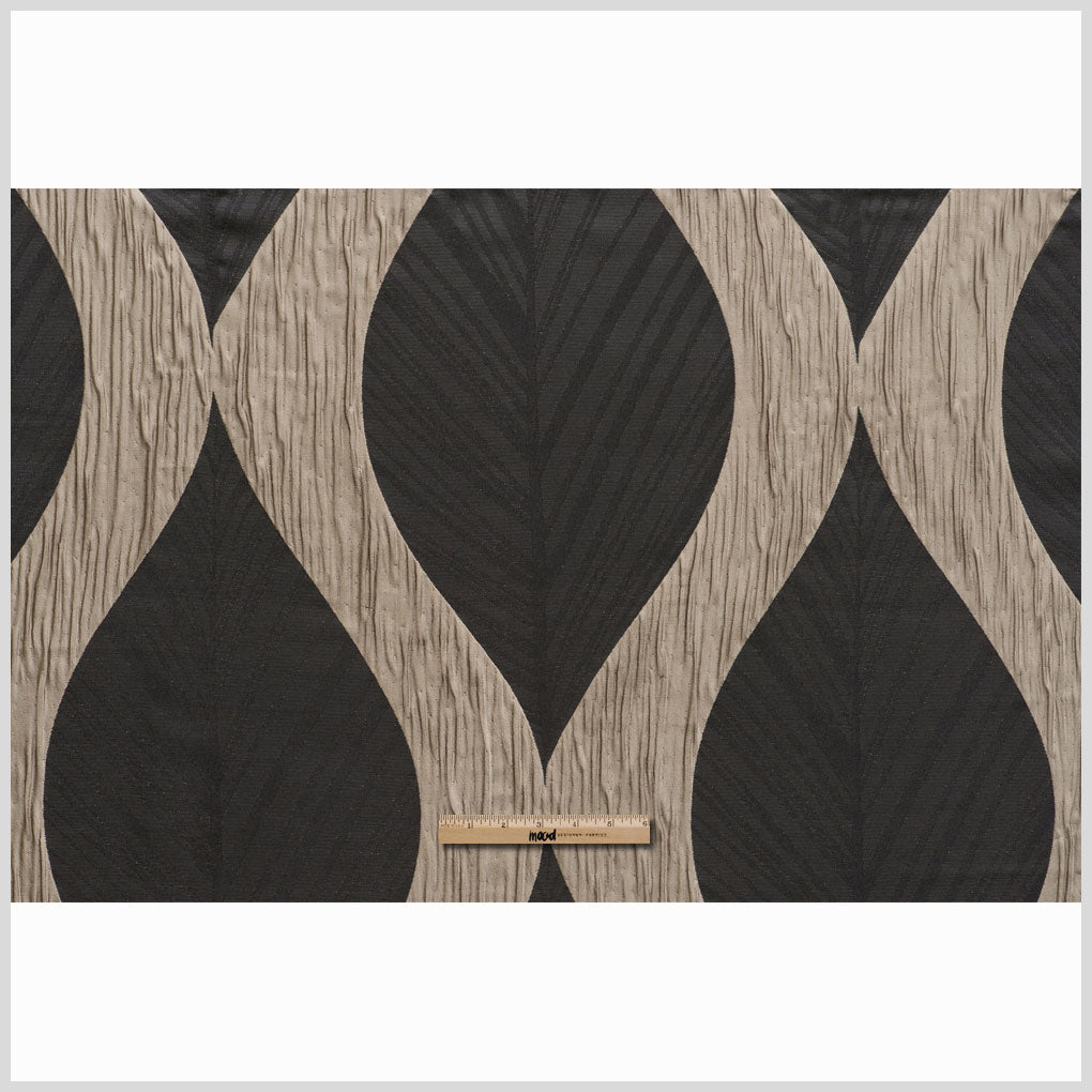Ebony Bold Leaves Polyester Full Ebony Bold Leaves Polyester Full