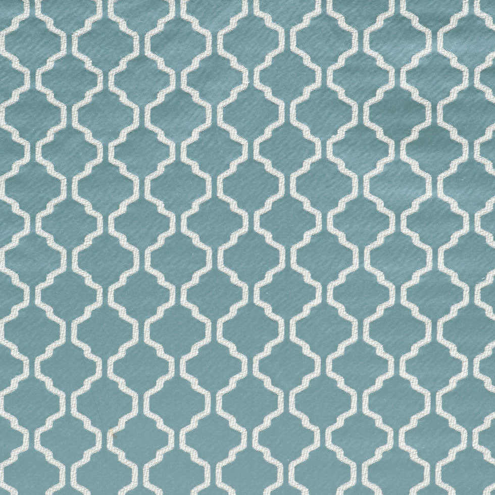 Azure Geometric Trellis Polyester Azure Geometric Trellis Polyester
