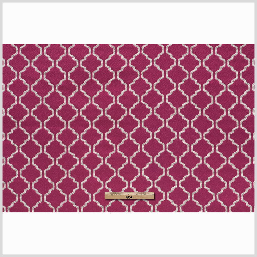 Loganberry Geometric Trellis Polyester Full Loganberry Geometric Trellis Polyester Full