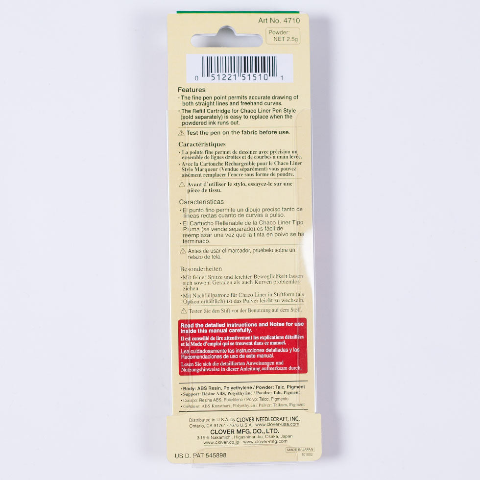 Clover Blue Chaco Liner Pen Detail