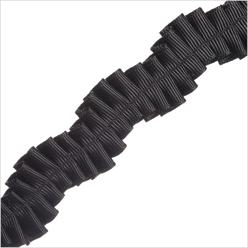 1 Black Waving Pleated Ribbon 1 Black Waving Pleated Ribbon