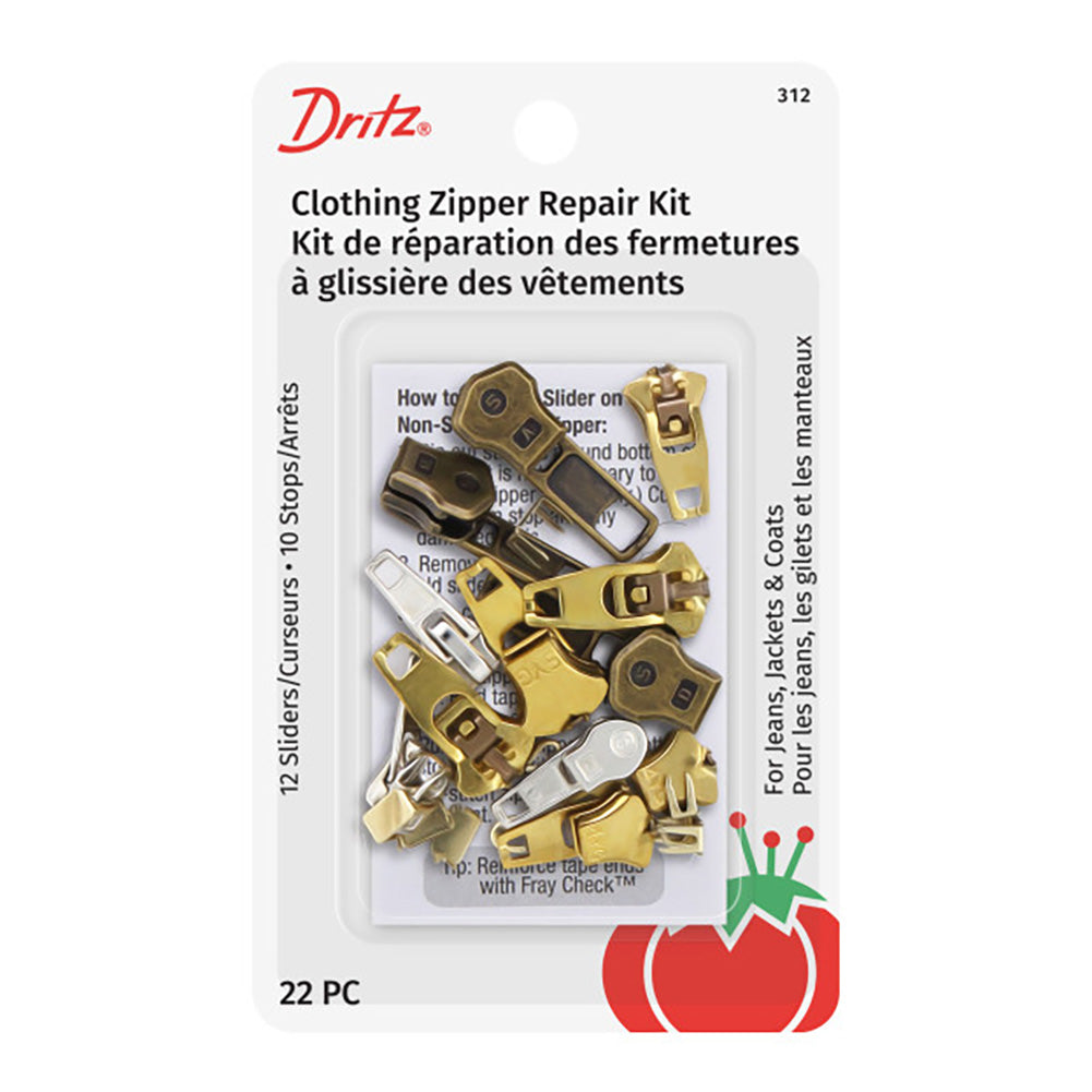 Dritz Clothing Zipper Repair Kit - 22pc Dritz Clothing Zipper Repair Kit - 22pc