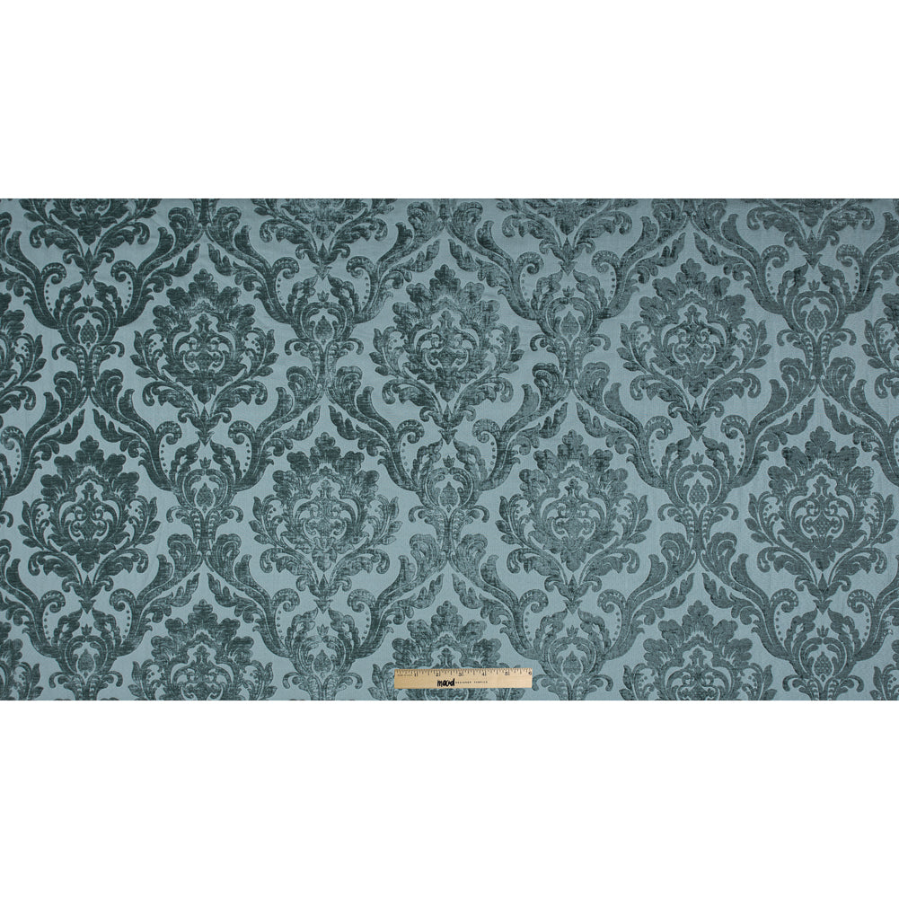 Subtle Green Damask Chenille Jacquard Full Subtle Green Damask Chenille Jacquard Full
