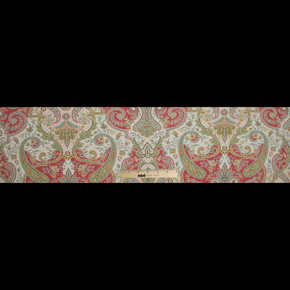 Radish Damask Paisley Printed Cotton Twill Full Radish Damask Paisley Printed Cotton Twill Full