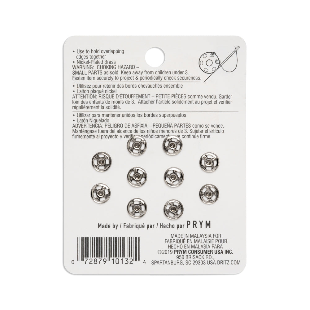 Dritz Sew On Snaps - Nickel, Size 1/0 - 10ct Dritz Sew On Snaps - Nickel, Size 1/0 - 10ct