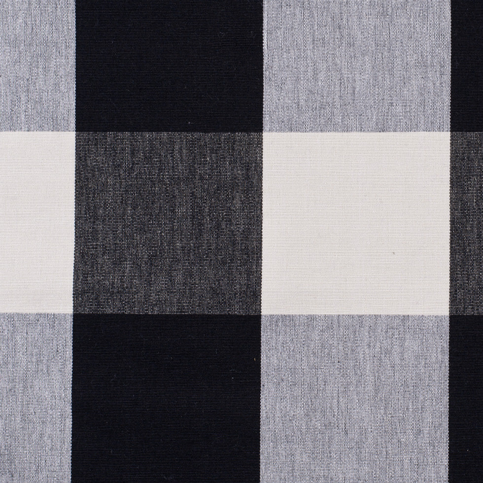 Cream and Black Buffalo Check Cotton Canvas Cream and Black Buffalo Check Cotton Canvas