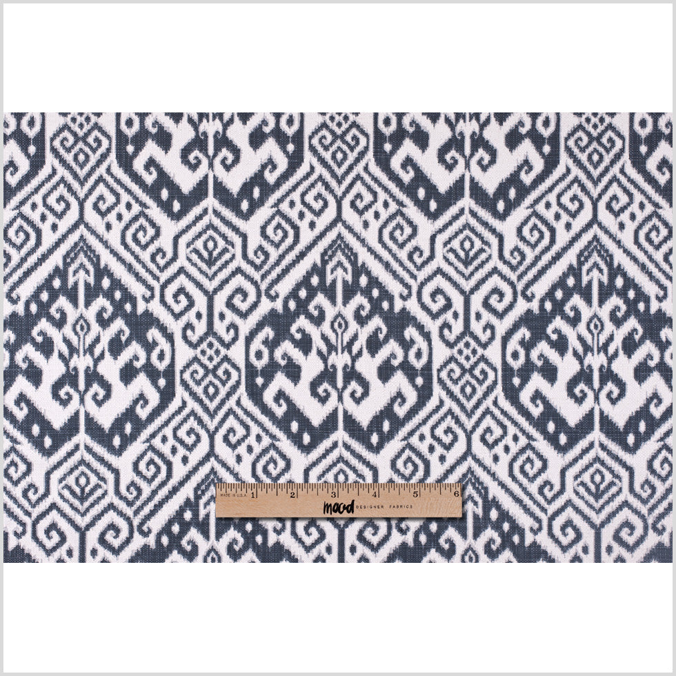 Gray Ikat Cotton-Blend Woven - Full Gray Ikat Cotton-Blend Woven - Full