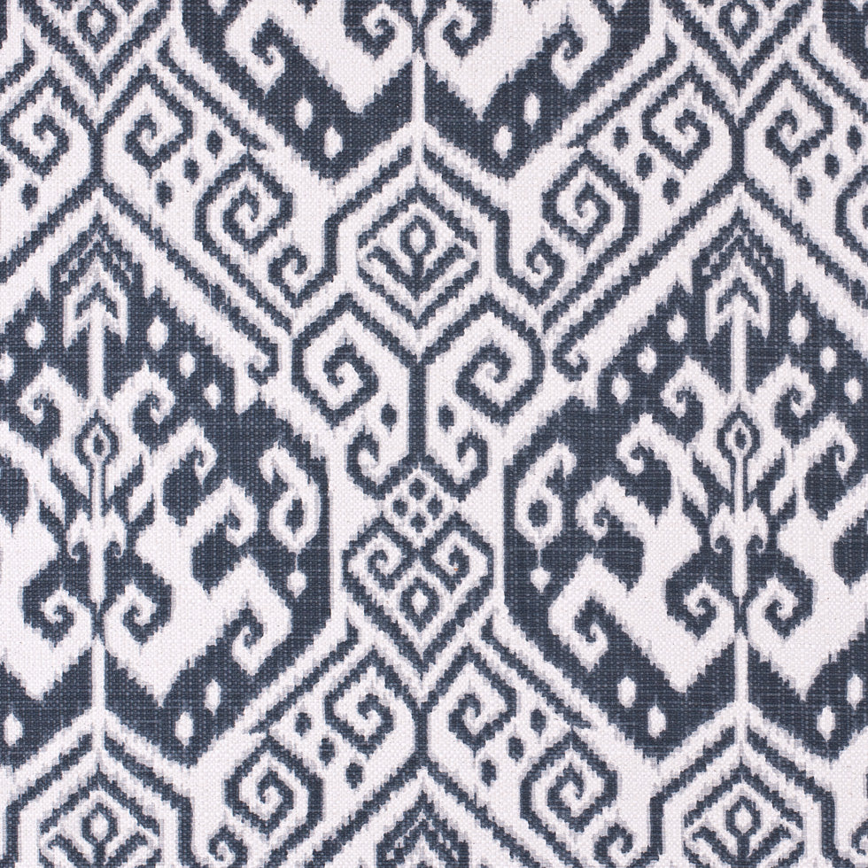 Gray Ikat Cotton-Blend Woven Gray Ikat Cotton-Blend Woven