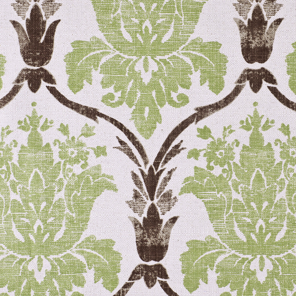 Green/Brown Grand Floral Print Cotton-Blend Woven Green/Brown Grand Floral Print Cotton-Blend Woven