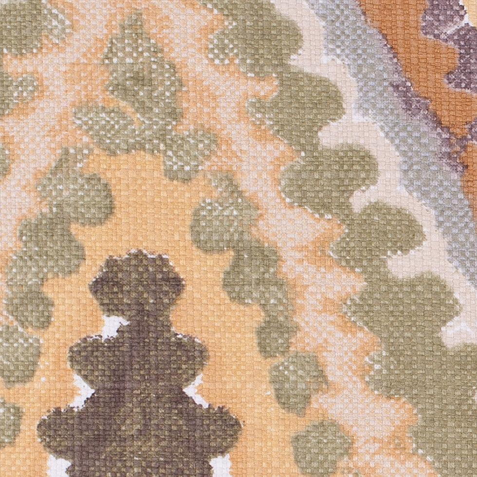 Green Abstract Print Cotton Woven Detail Green Abstract Print Cotton Woven Detail