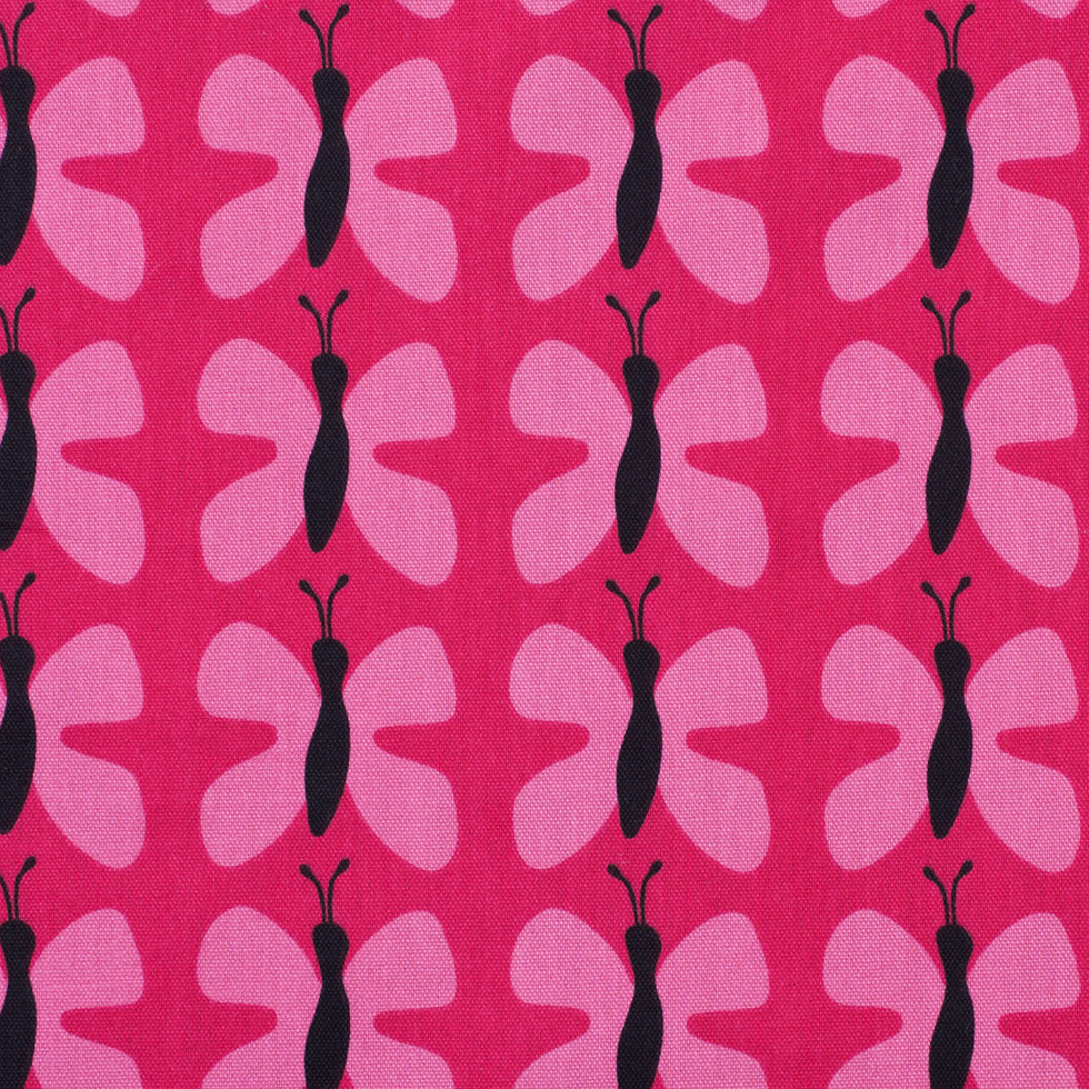 Swedish Red and Pink Small Butterflies Cotton Swedish Red and Pink Small Butterflies Cotton