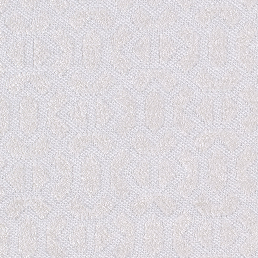 Ivory Chenille Geometric Poly - Detail Ivory Chenille Geometric Poly - Detail