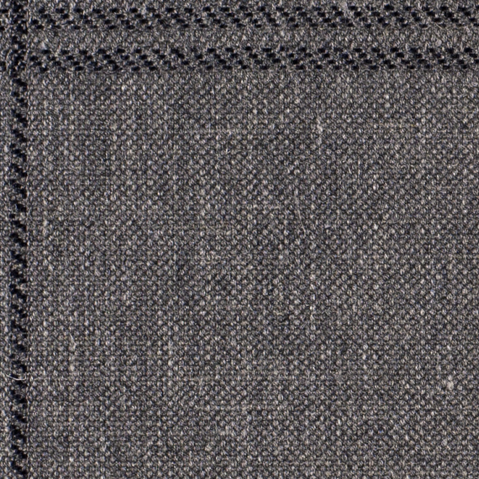 Beige Bold Windowpane Upholstery Tweed - Detail Beige Bold Windowpane Upholstery Tweed - Detail