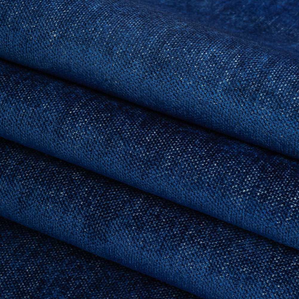 Indigo Upholstery Chenille - Folded Indigo Upholstery Chenille - Folded