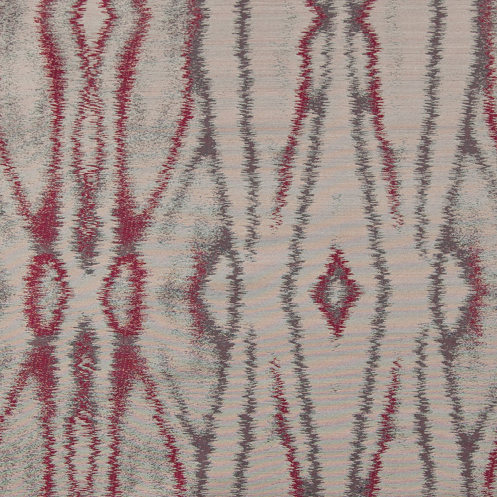 Burgundy and Gray Double-Wide Moire Detail Burgundy and Gray Double-Wide Moire Detail