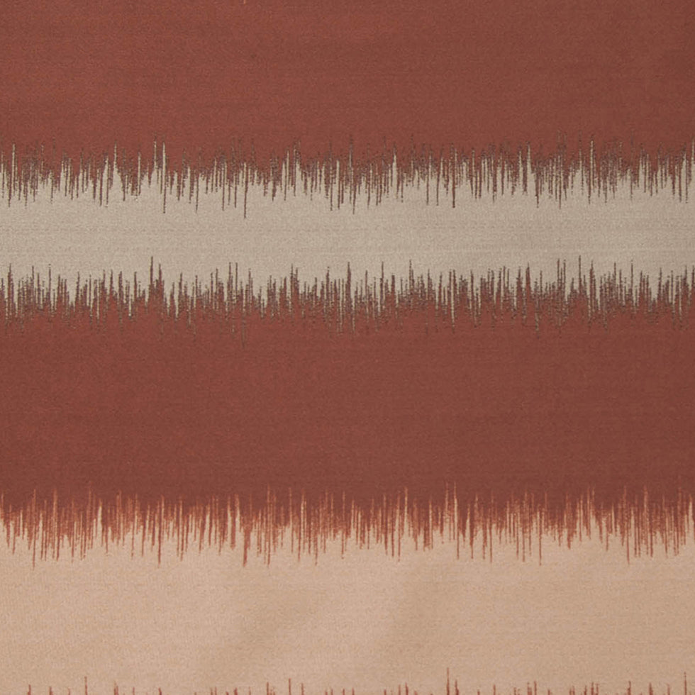 Deep Rust and Taupe Double-Wide Poly Stripes - Detail Deep Rust and Taupe Double-Wide Poly Stripes - Detail