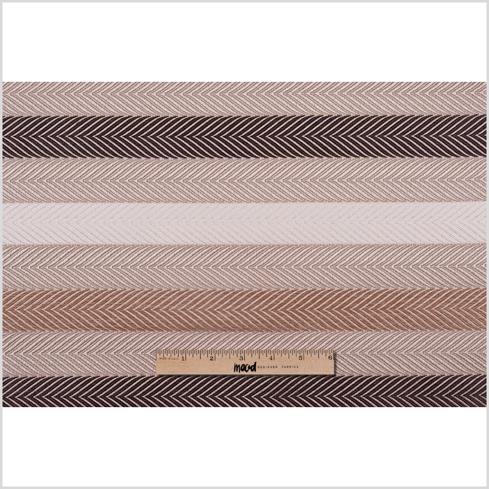 Tan Herringbone Stripes Poly Brocade Full Tan Herringbone Stripes Poly Brocade Full
