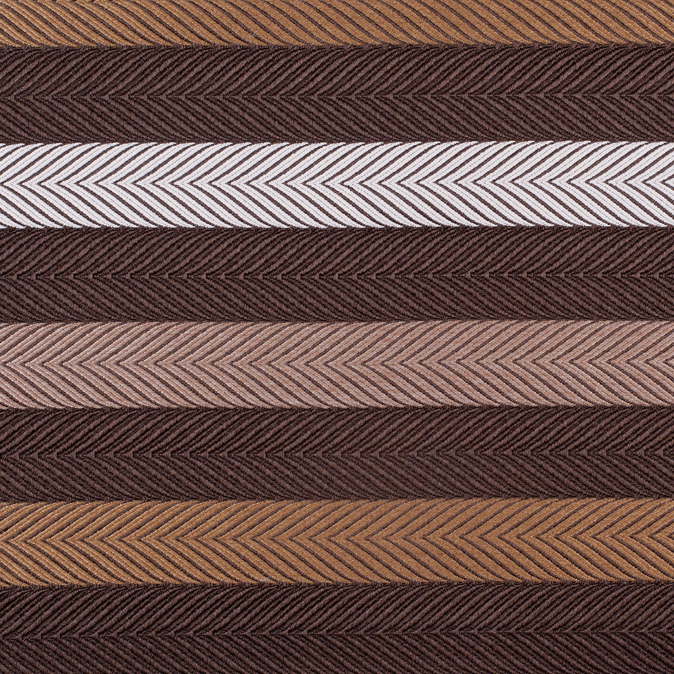 Brown Herringbone Stripes Poly Brocade Brown Herringbone Stripes Poly Brocade