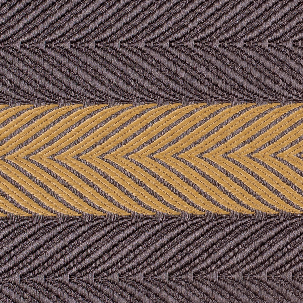 Taupe and Gold Herringbone Stripes Poly Brocade - Detail Taupe and Gold Herringbone Stripes Poly Brocade - Detail