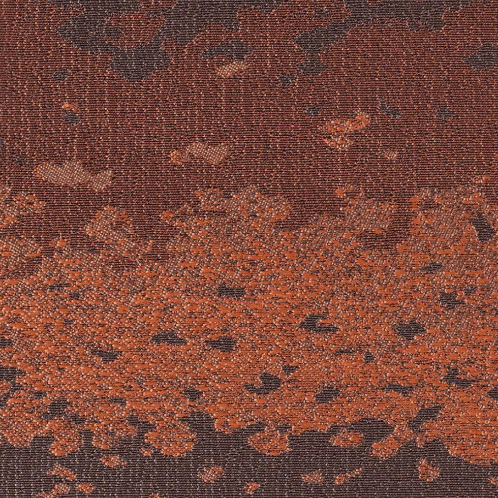 Organic Ripples Orange and Brown Poly Brocade Detail Organic Ripples Orange and Brown Poly Brocade Detail