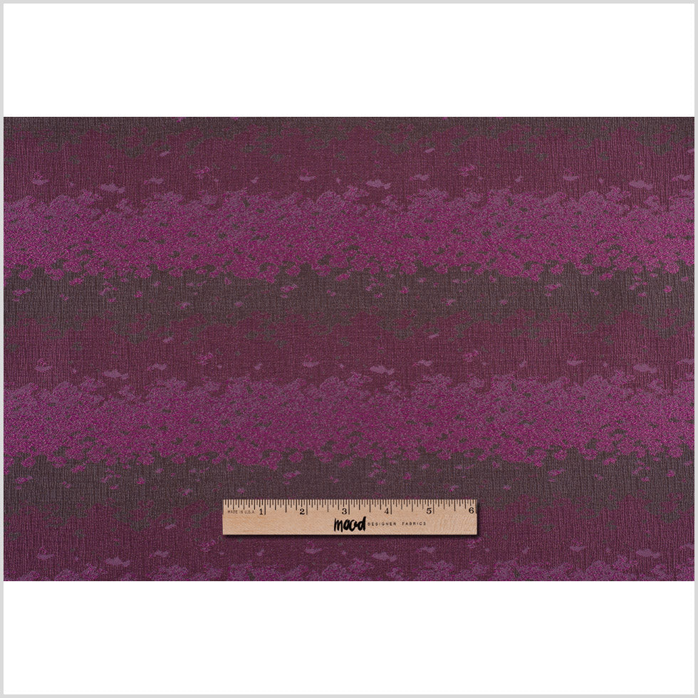 Organic Ripples Brown and Fuchsia Poly Brocade - Full Organic Ripples Brown and Fuchsia Poly Brocade - Full