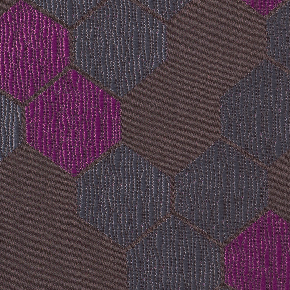 "Cells" Brown and Fuchsia Poly Brocade Detail "Cells" Brown and Fuchsia Poly Brocade Detail
