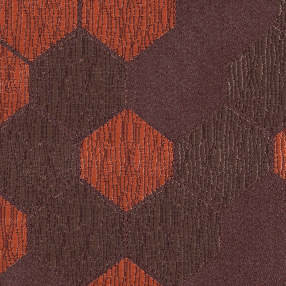 Cells Tan and Orange Poly Brocade - Detail Cells Tan and Orange Poly Brocade - Detail